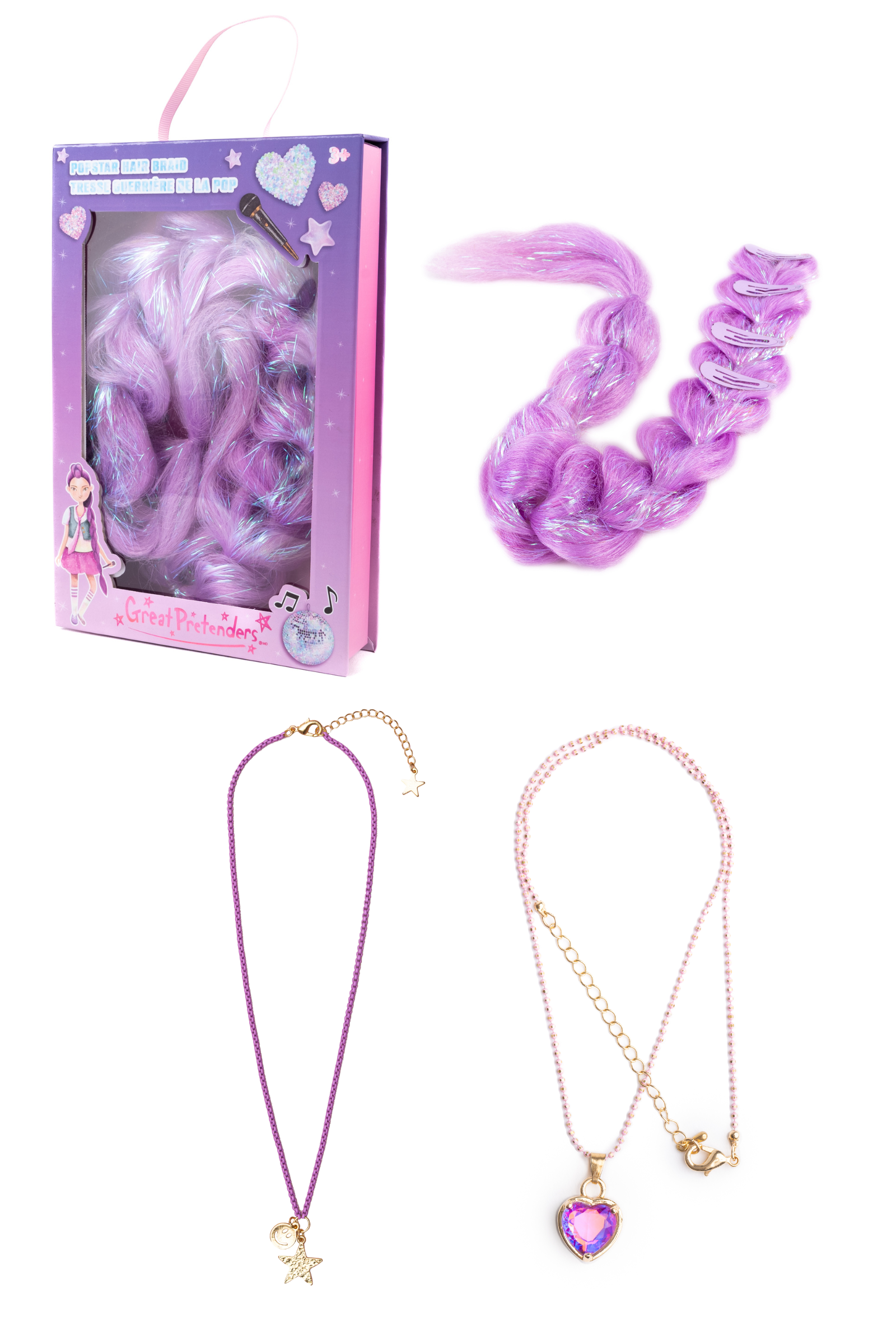 Rock Star Jewelry & Purple Braid 3pc Bundle