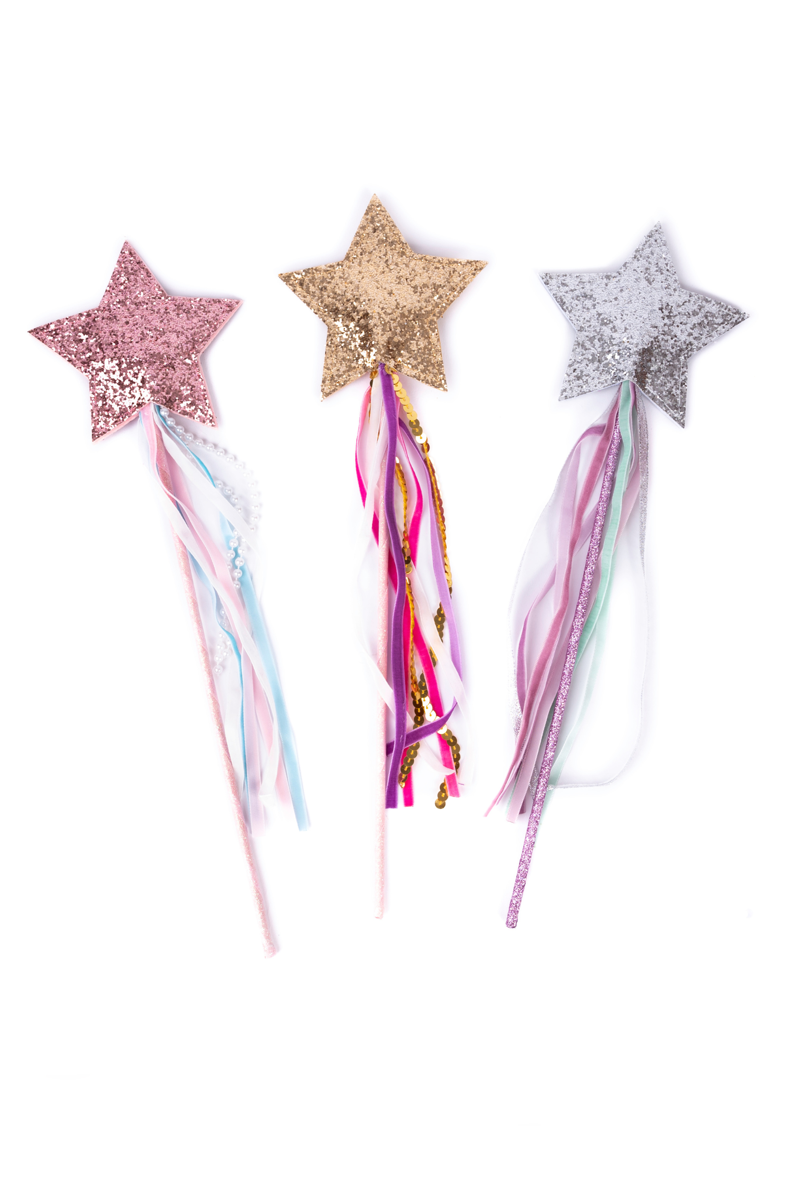 Deluxe Twinkle Twinkle Star Wands, 3pcs Assorted