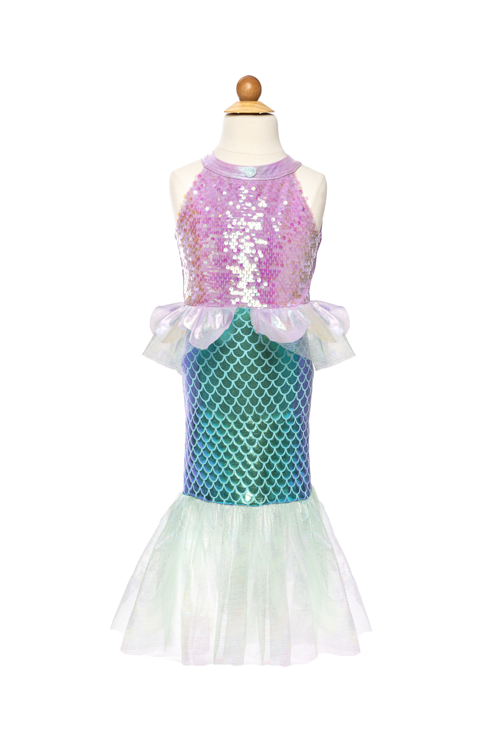 Misty Mermaid Dress-Dresses-Retail-Size 3-4-Purple/Teal-Great Pretenders USA