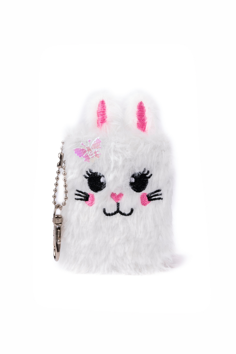 Mini Furry Friends Keychain Journals, 3pcs Assorted