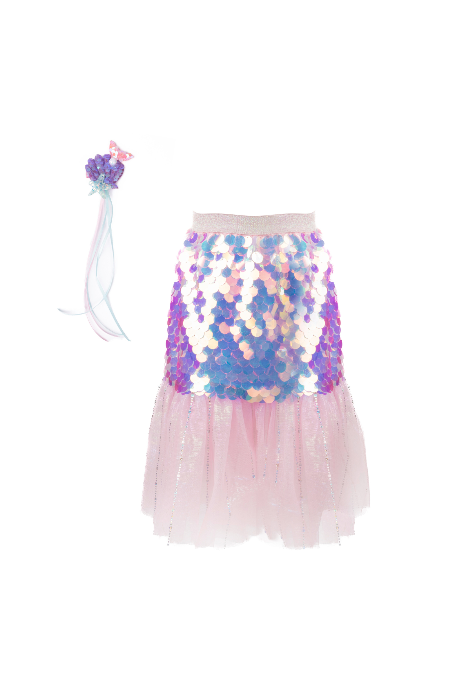 Bling Bling Mermaid Skirt & Hairclip Set