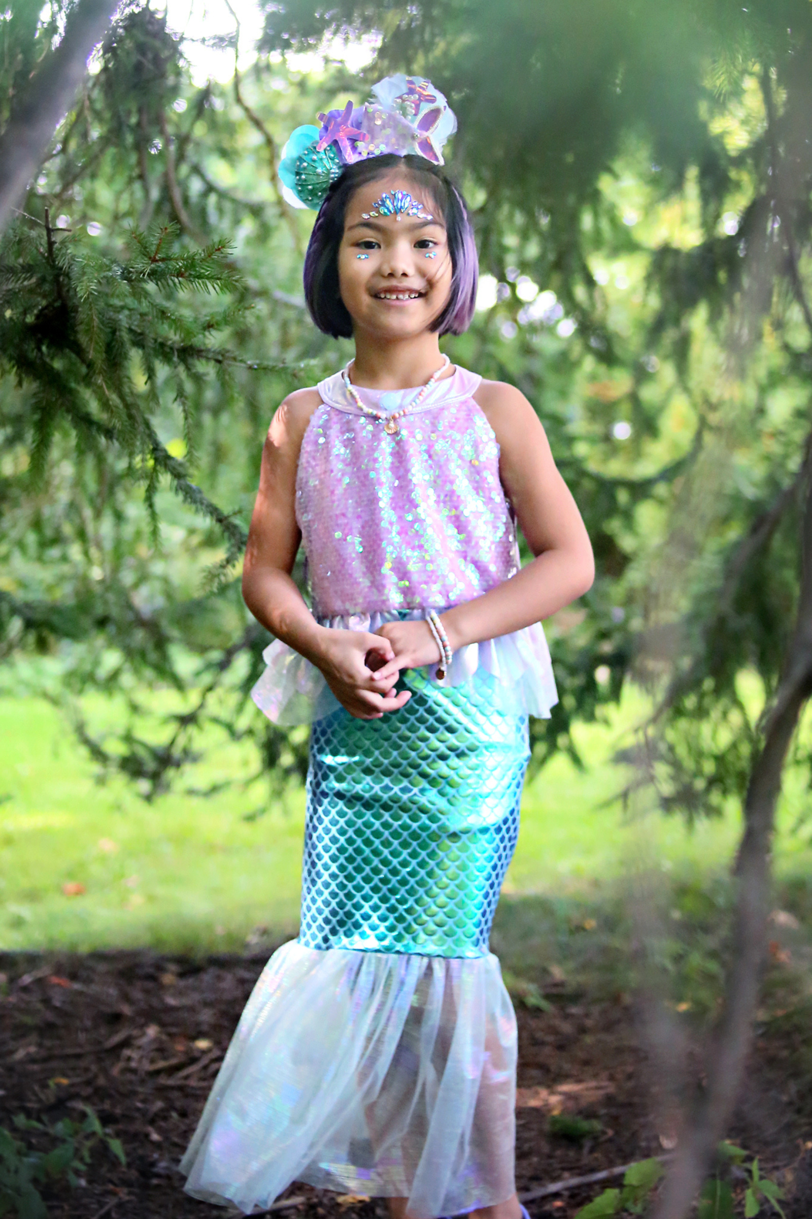 Mermaid dress hot sale little girl