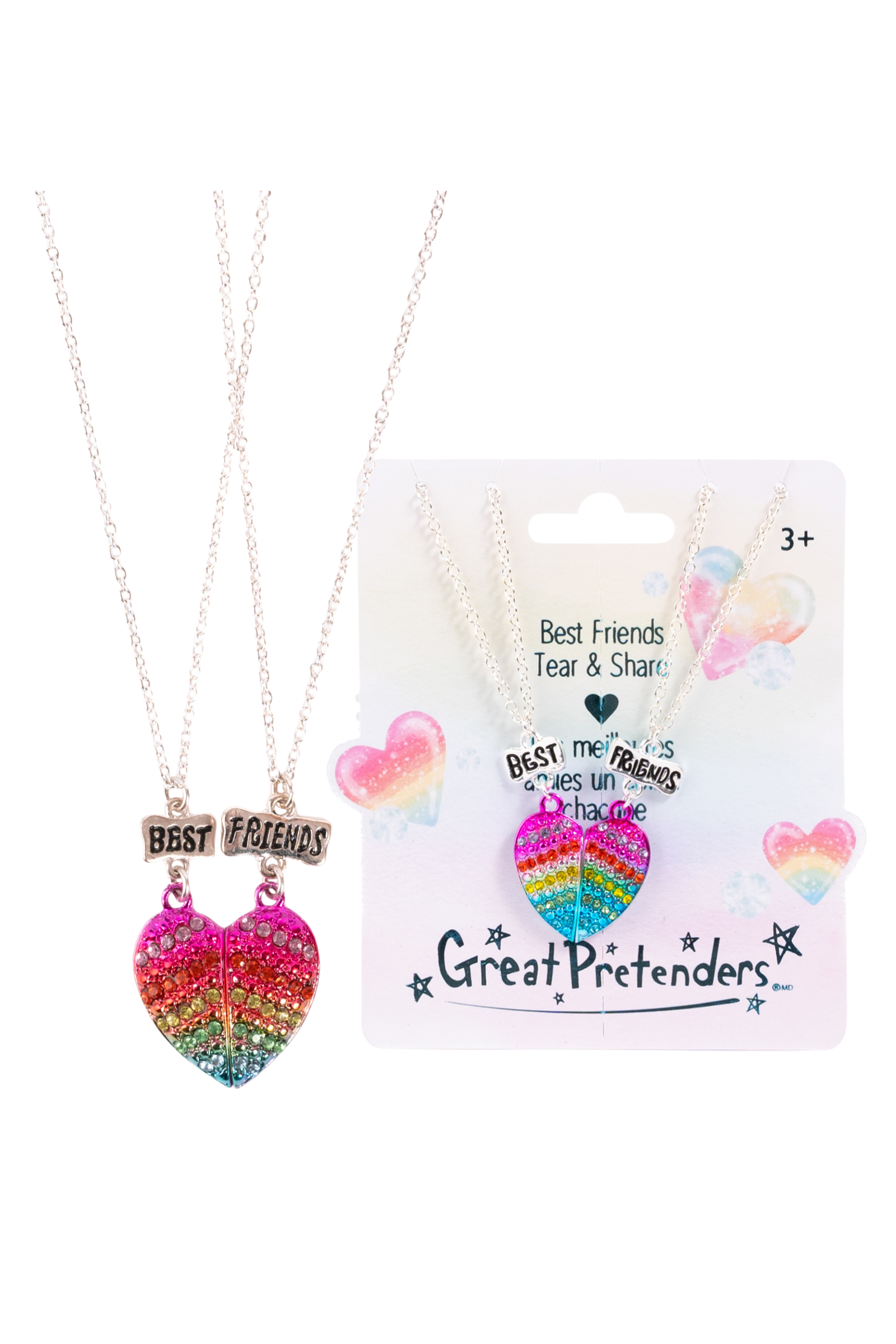 Glamour Gals Tear & Share Necklaces, 2pc
