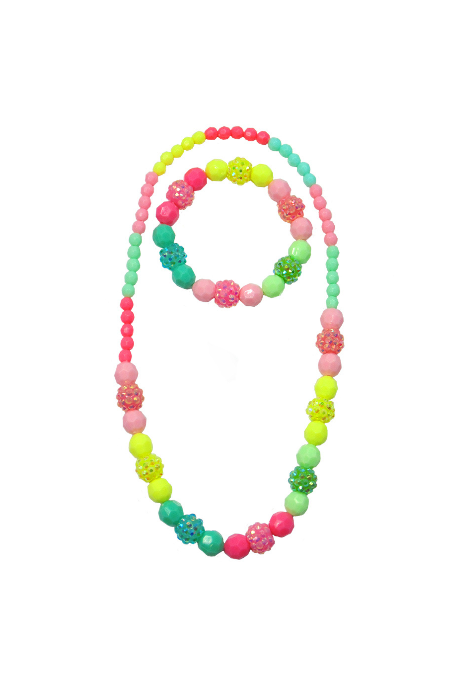 Vividly Vibrant Necklace & Bracelet Set-Necklace Bracelet Sets-Retail-Great Pretenders USA