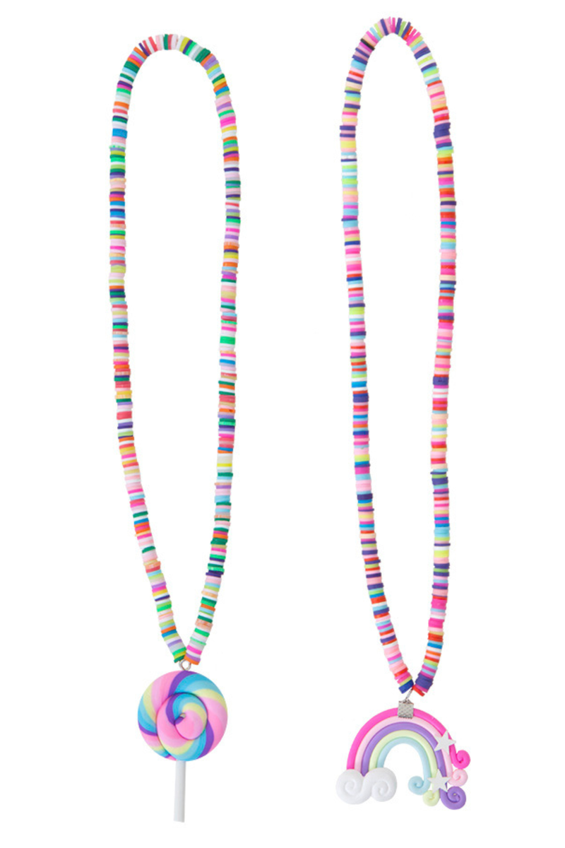 Rainbow Lolly Necklace, 2pcs Assorted