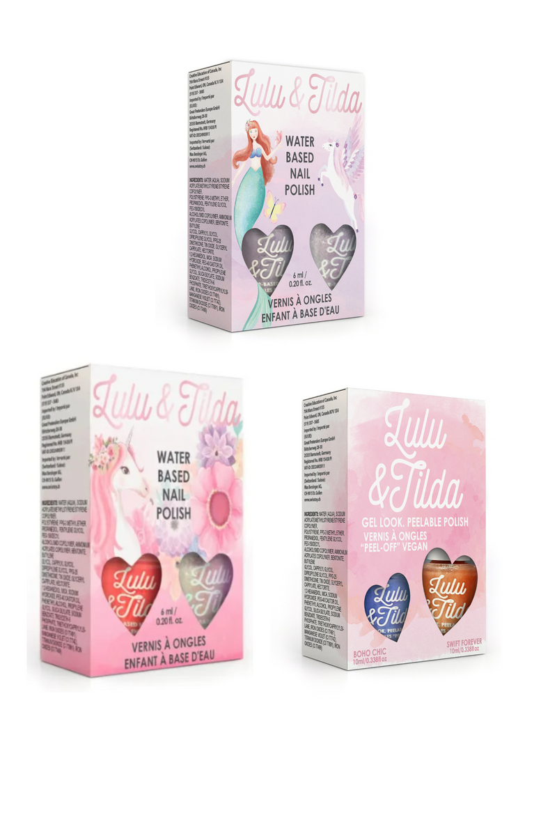 Over the Rainbow Peelable and Washable Nail Polish 6pc Bundle