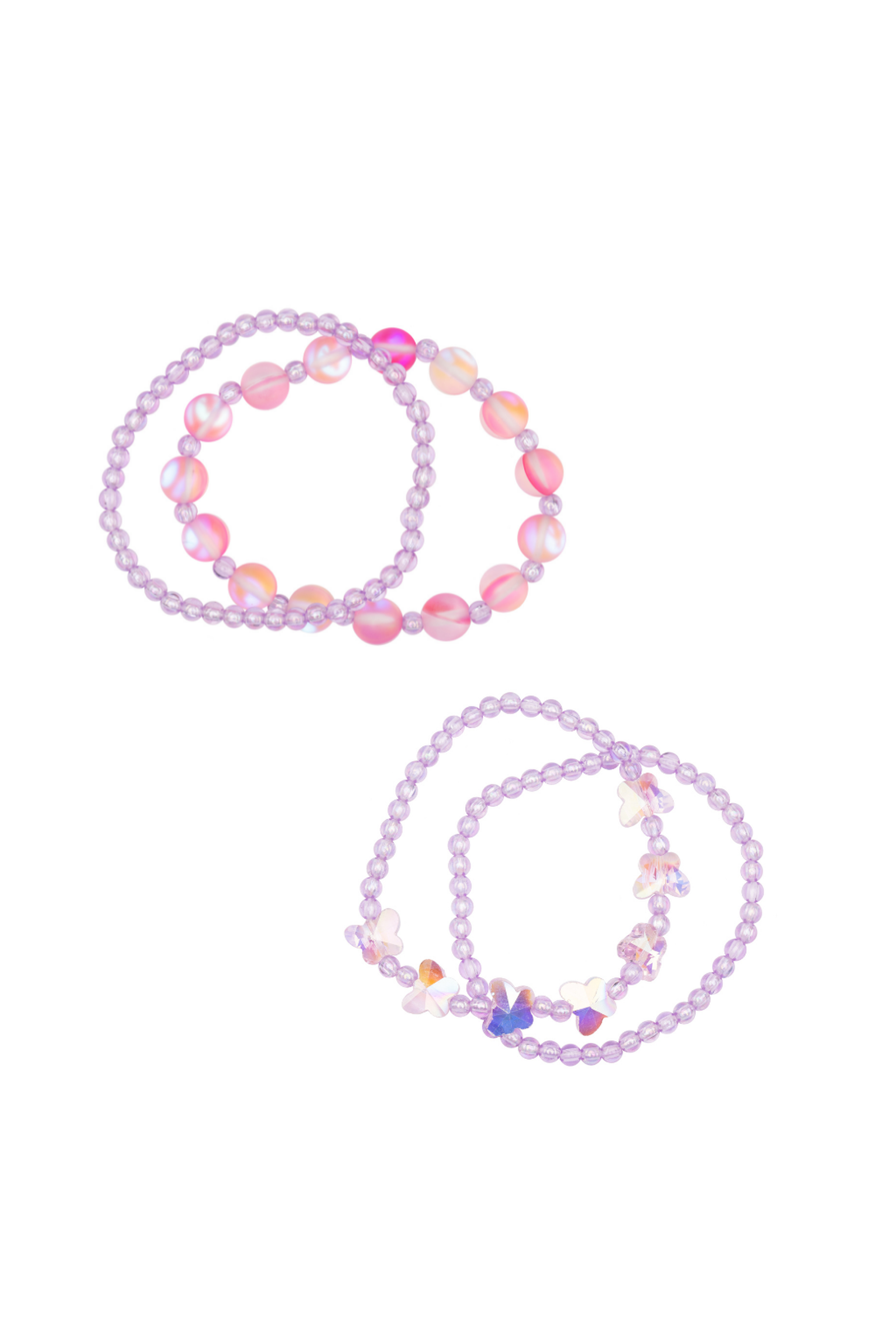 Boutique Shimmer Butterfly Bracelets, 2pcs Assorted
