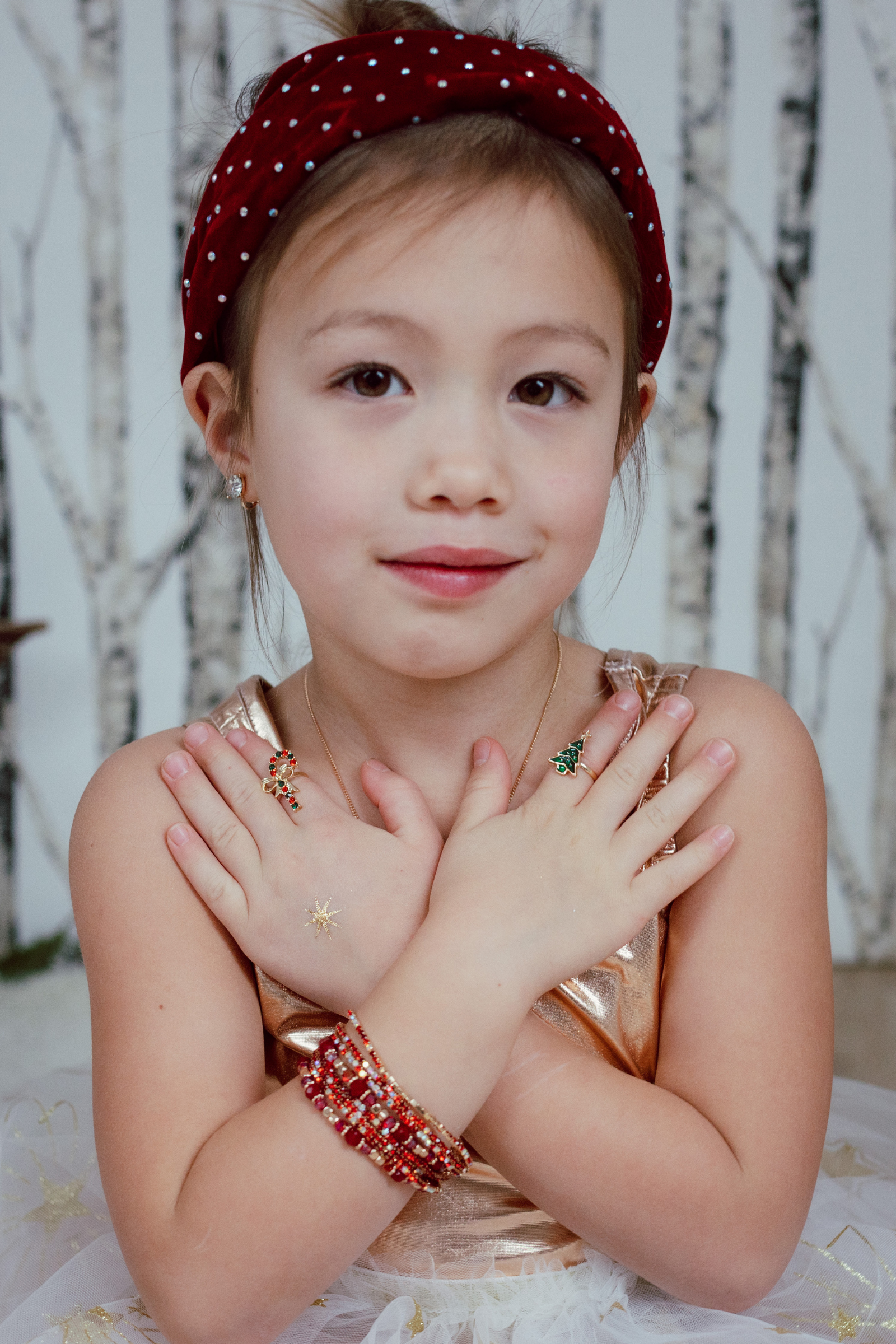 Boutique Ruby Red Bracelet Set, 3pcs