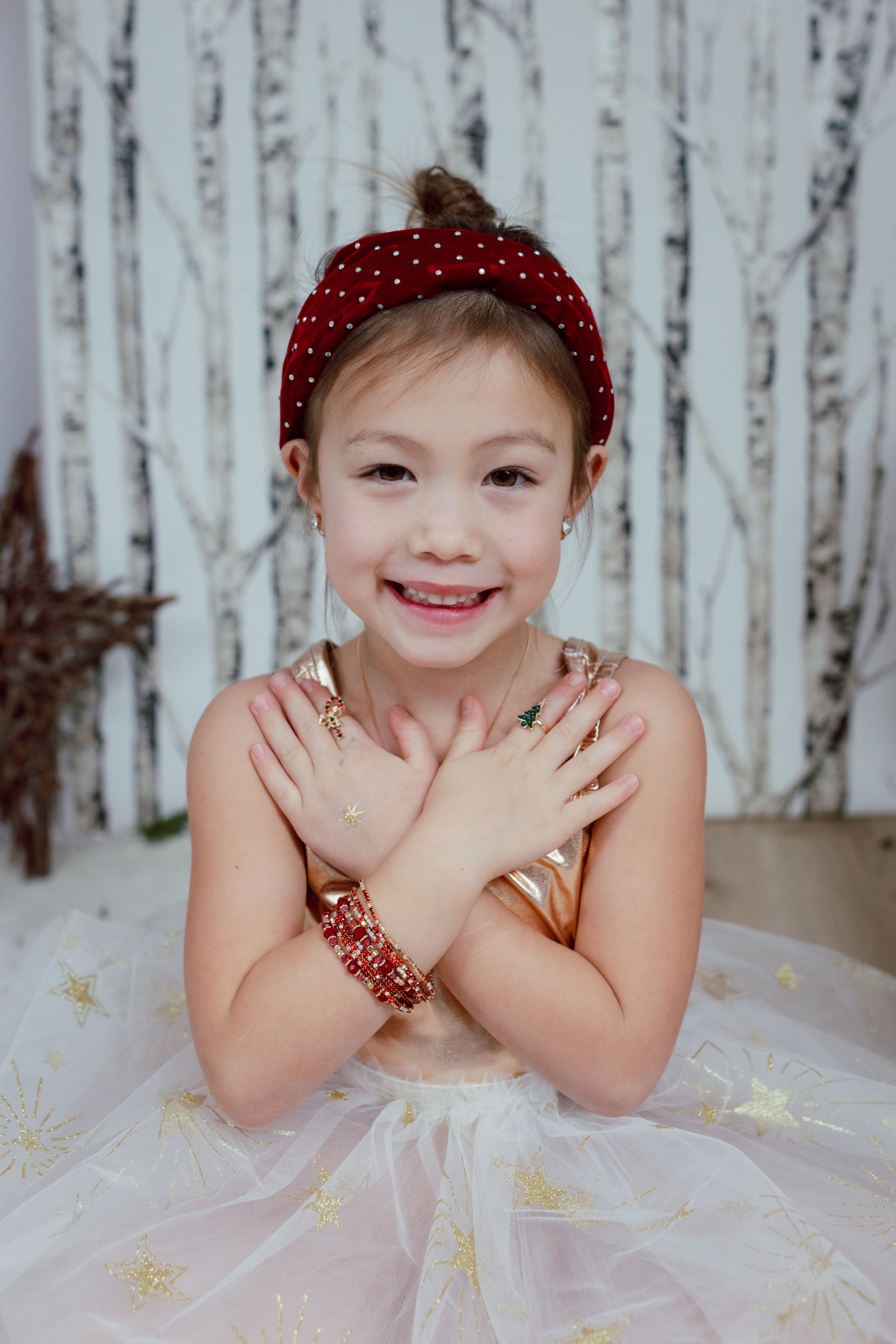 Boutique Ruby Red Bracelet Set, 3pcs
