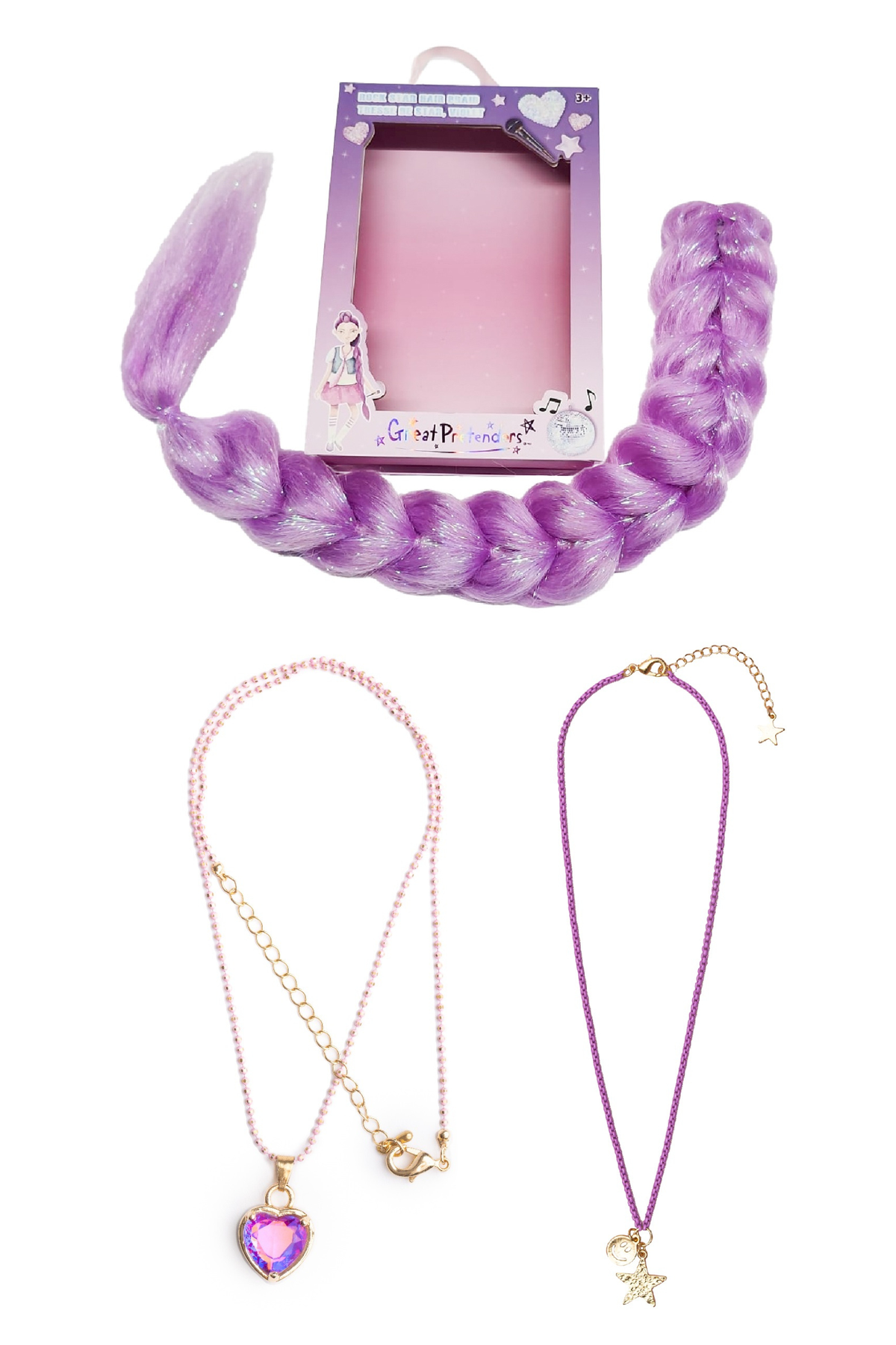 Rock Star Jewelry & Purple Braid 3pc Bundle