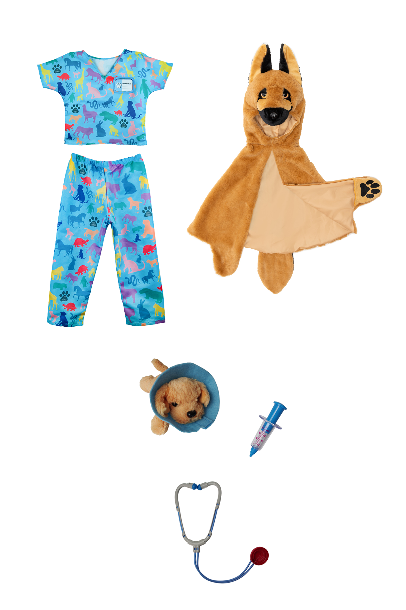 Veterinarian and Dog Cape Dress up Bundle