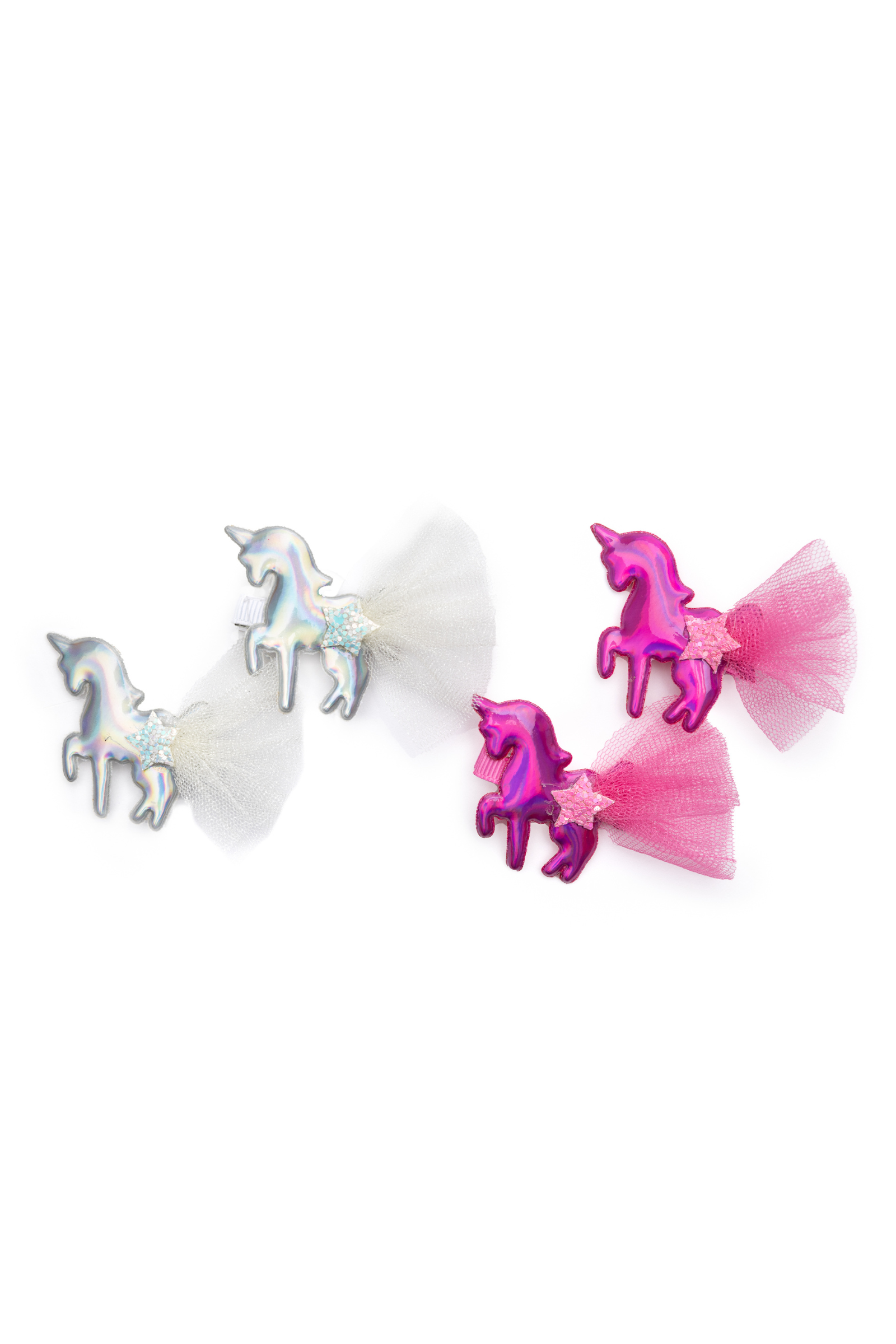 Iridescent Unicorns Hairclips, 2pcs Assorted