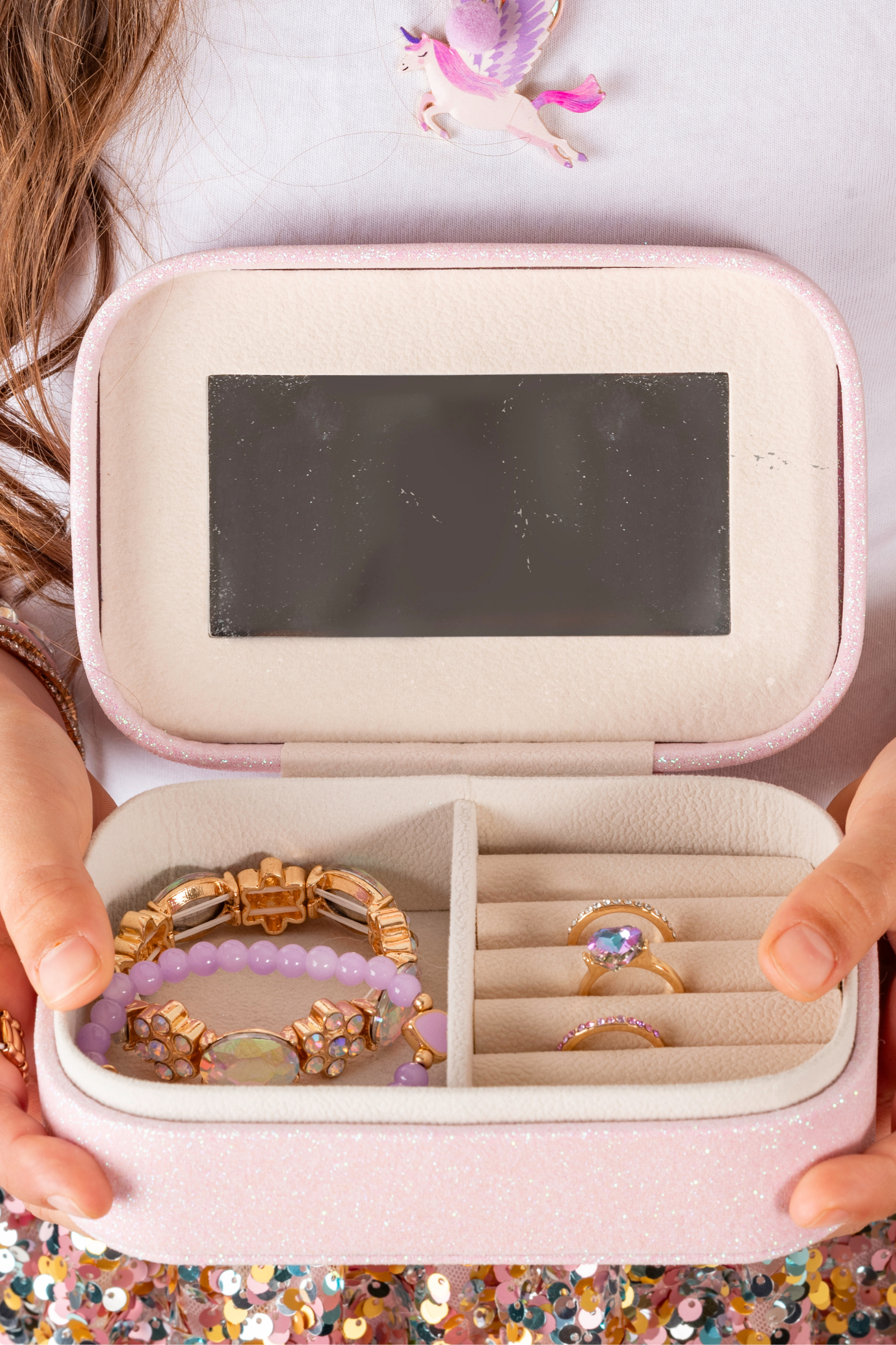 Pretty Precious Unicorn Jewelry Box