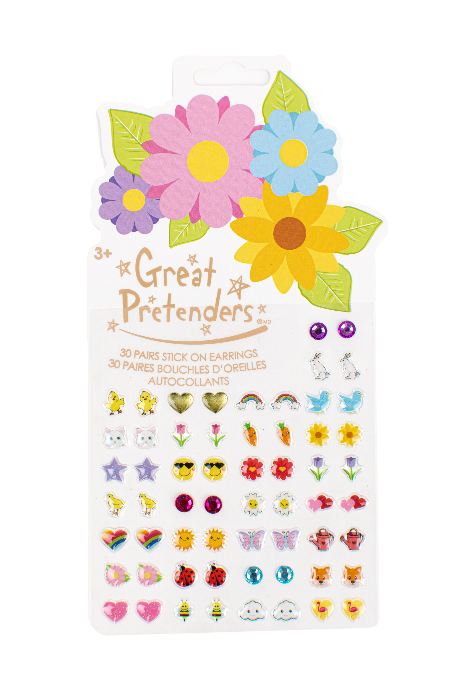 Great Pretenders Rainbow Love Sticker Earrings - Bibs and Kids Boutique
