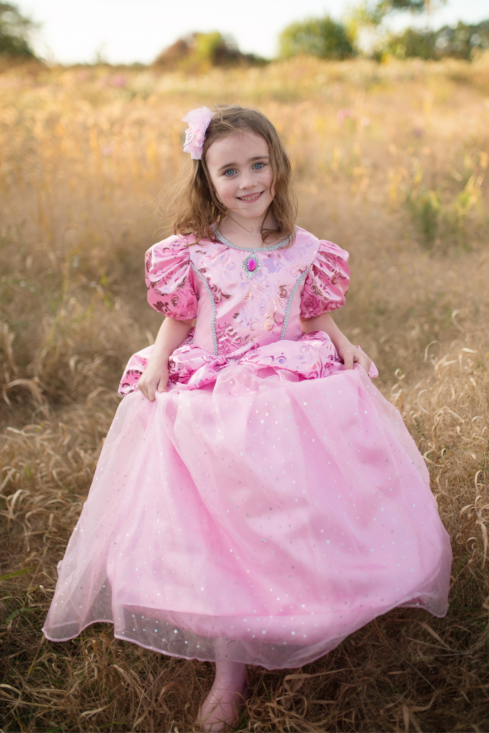 Princess in Exile” dress. Available in: dark blue cotton, green