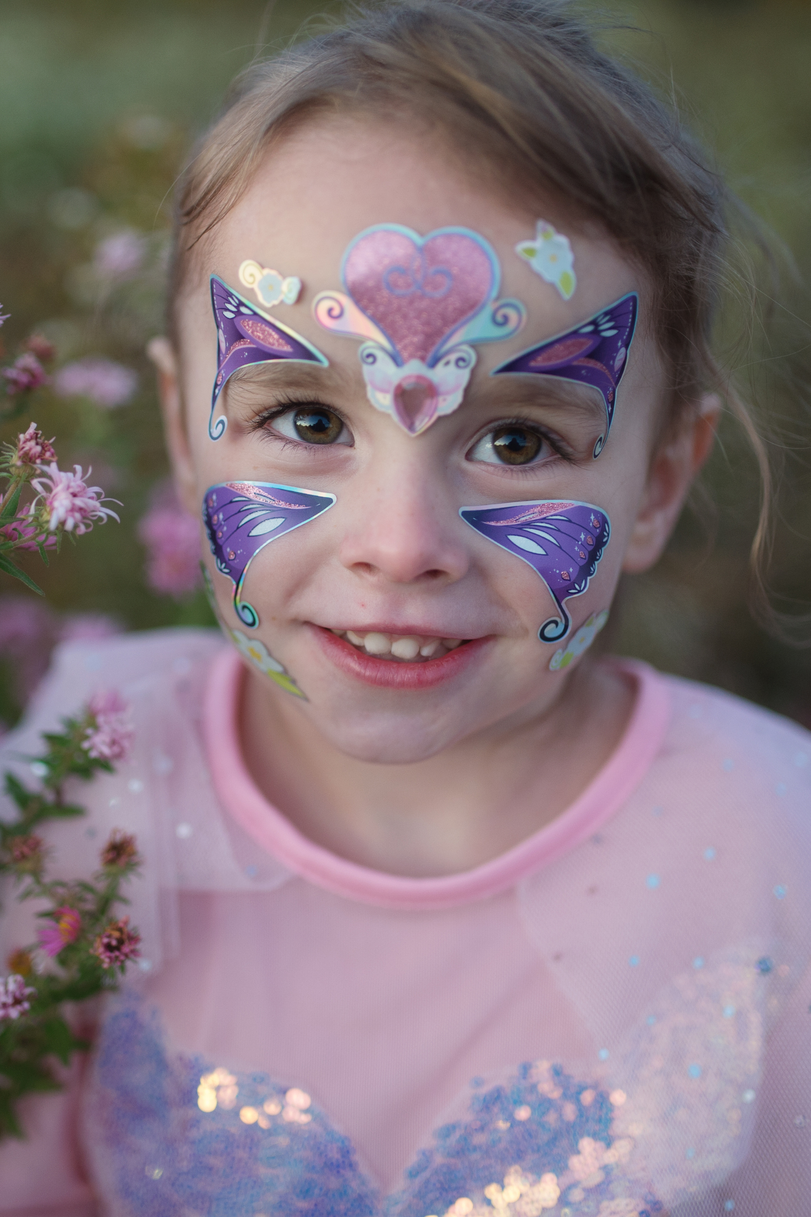 Fire butterfly face paint  Butterfly face paint, Girl face painting,  Superhero face painting