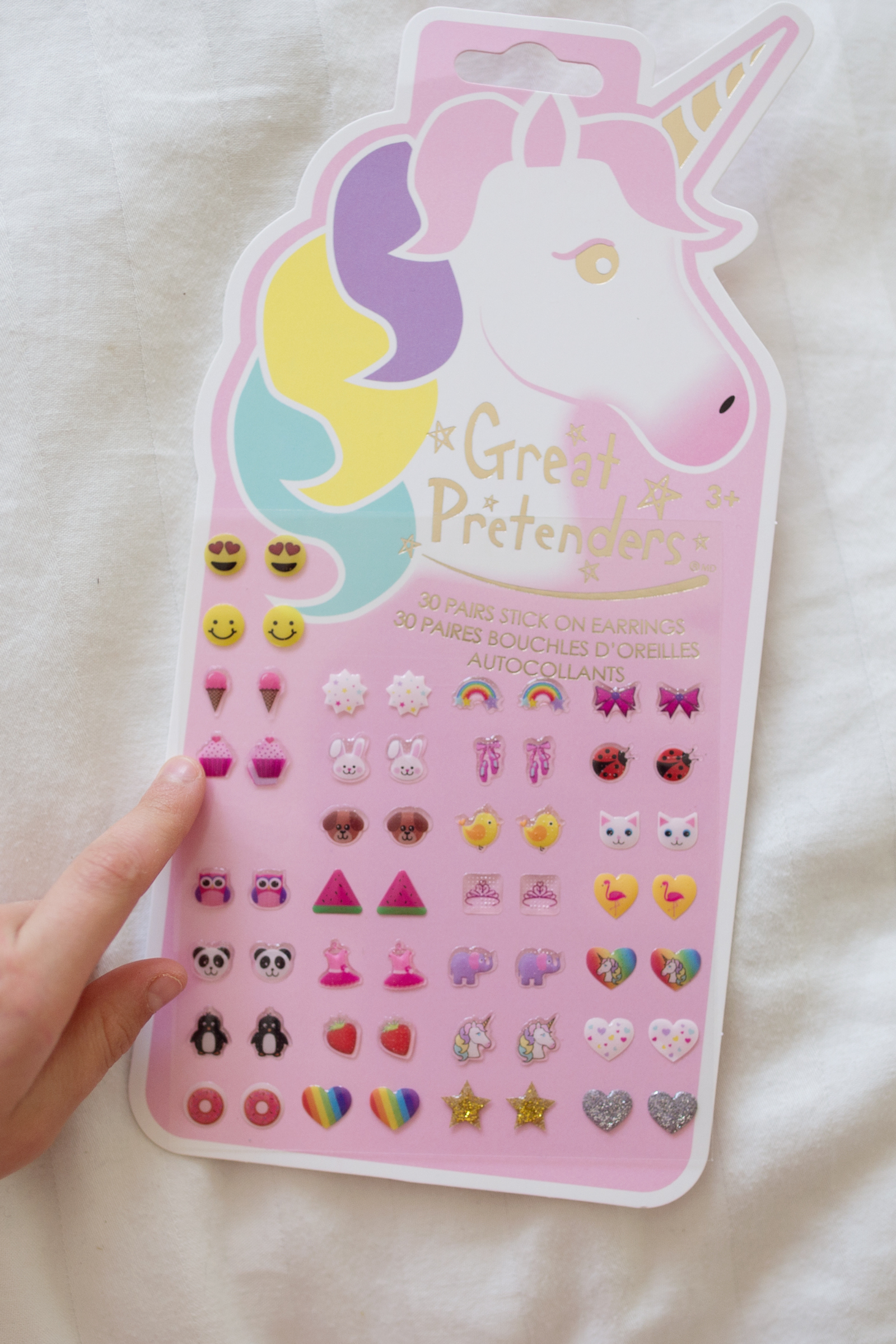 Cutie Stick-On Earring and Nail Sticker Gift Set- Unicorn