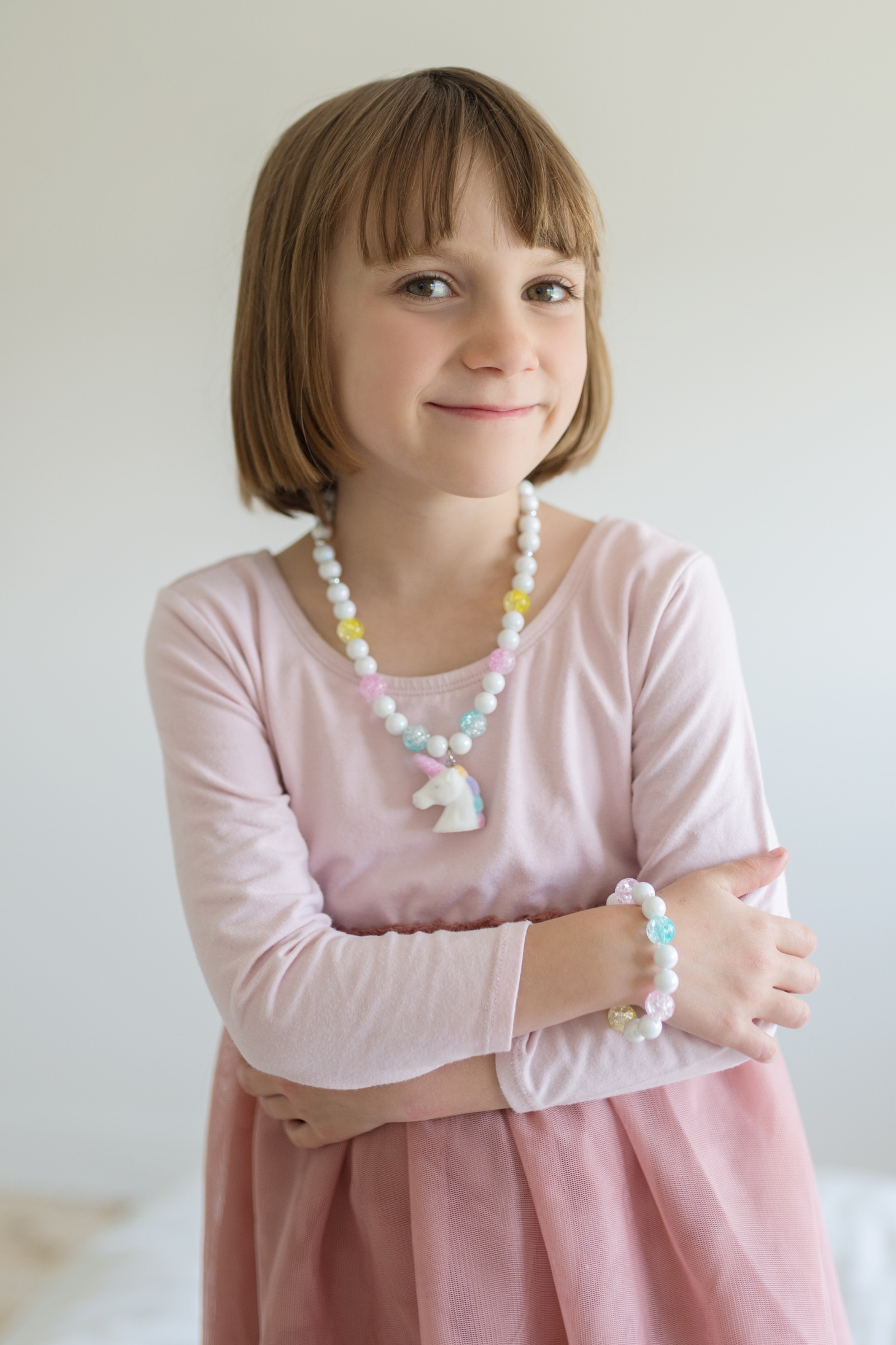 White Unicorn Necklace & Bracelet Set-Necklace Bracelet Sets-Retail-Great Pretenders USA