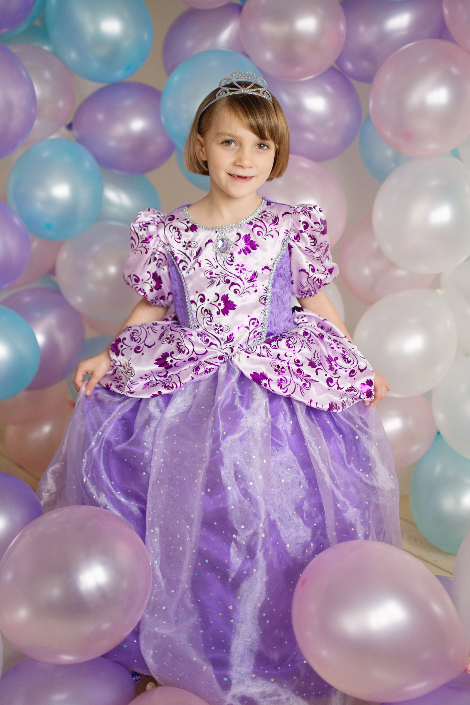 Royal Pretty Princess Dress-Dresses-Retail-Lilac-Size 3-4-Great Pretenders USA