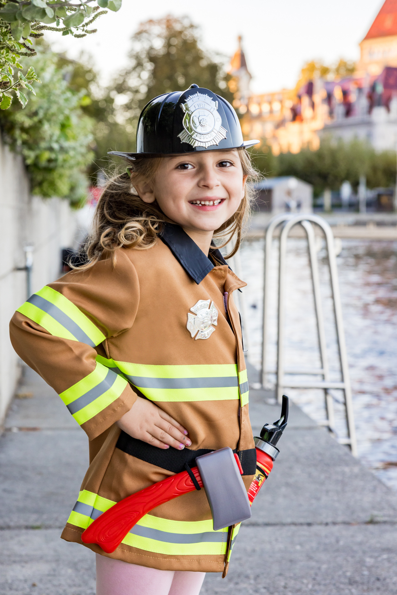 A discount firefighter costume