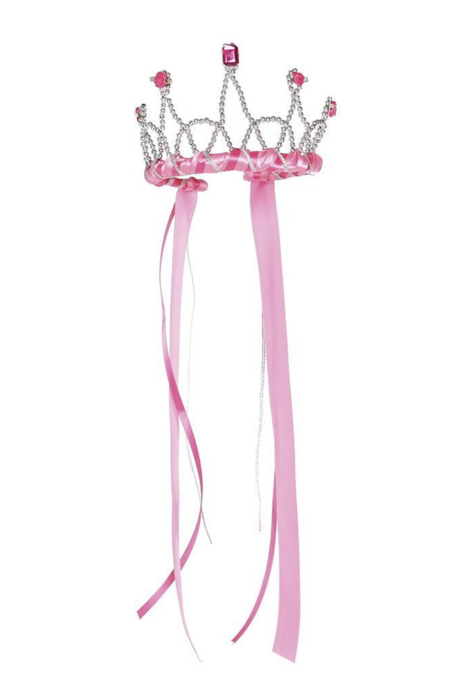 Ribbon Tiaras-Tiaras & Halos-Retail-Dark Pink-Great Pretenders USA