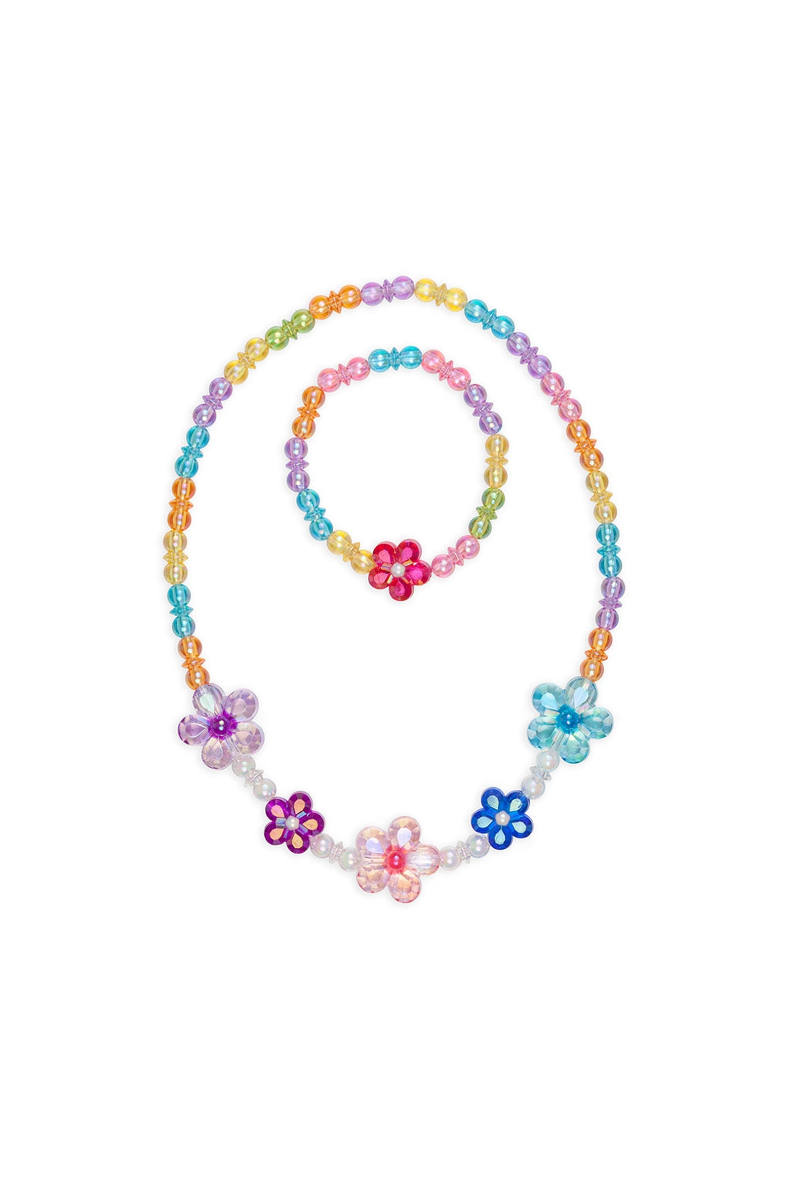 Multi Beads Kids Necklace With Bracelet