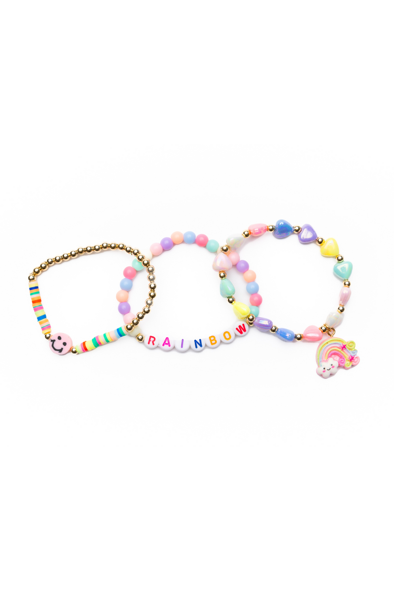 Rainbow Smiles Bracelet Set-Retail-Great Pretenders USA