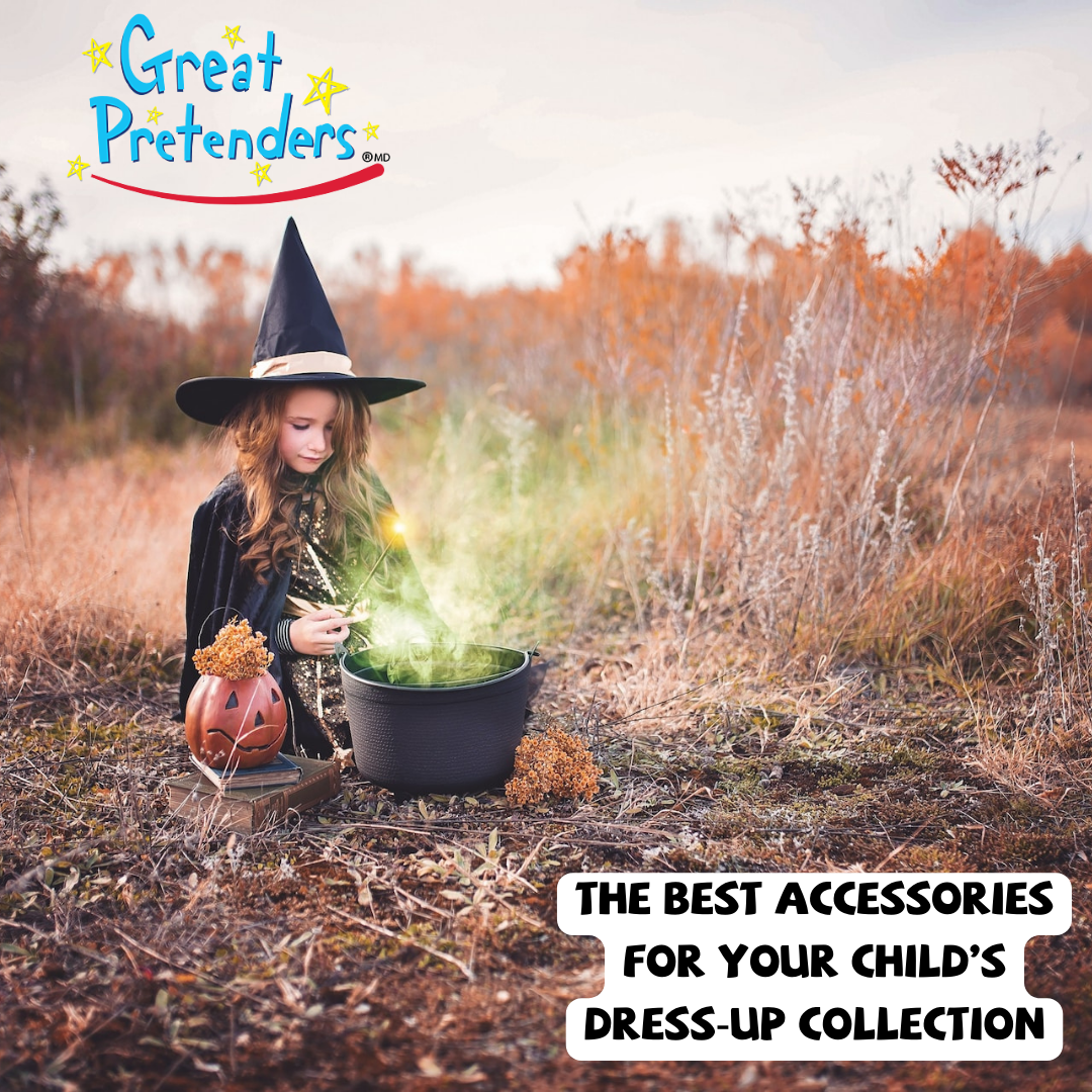 A little witch, an example of accessories for your child’s dress-up collection.