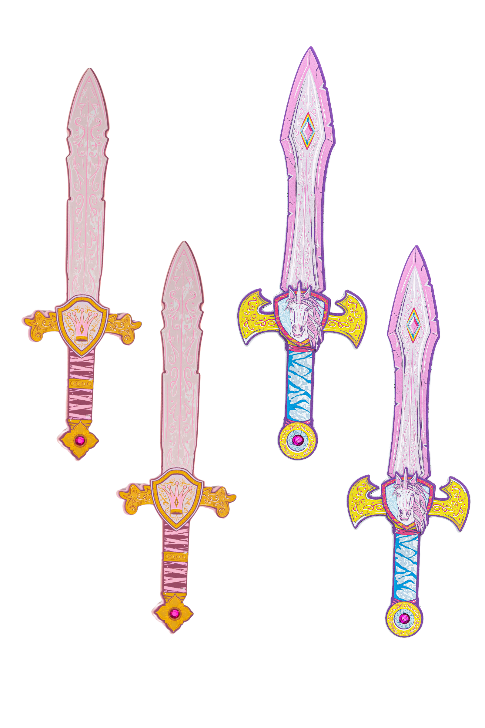 4 Piece Princess & Unicorn Power Sword Bundle