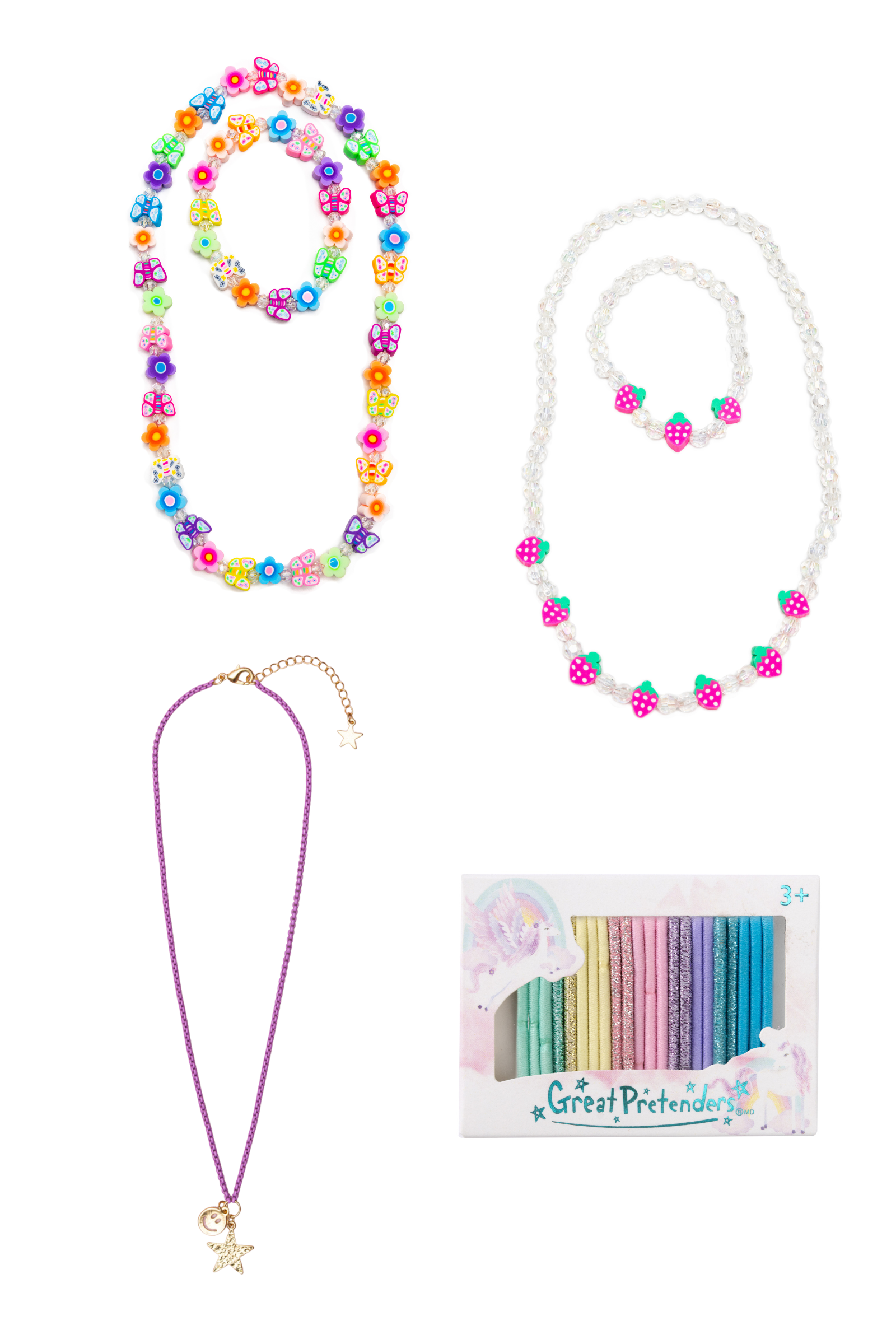 Boutique Beautiful Necklace and Hair Ties Bundle