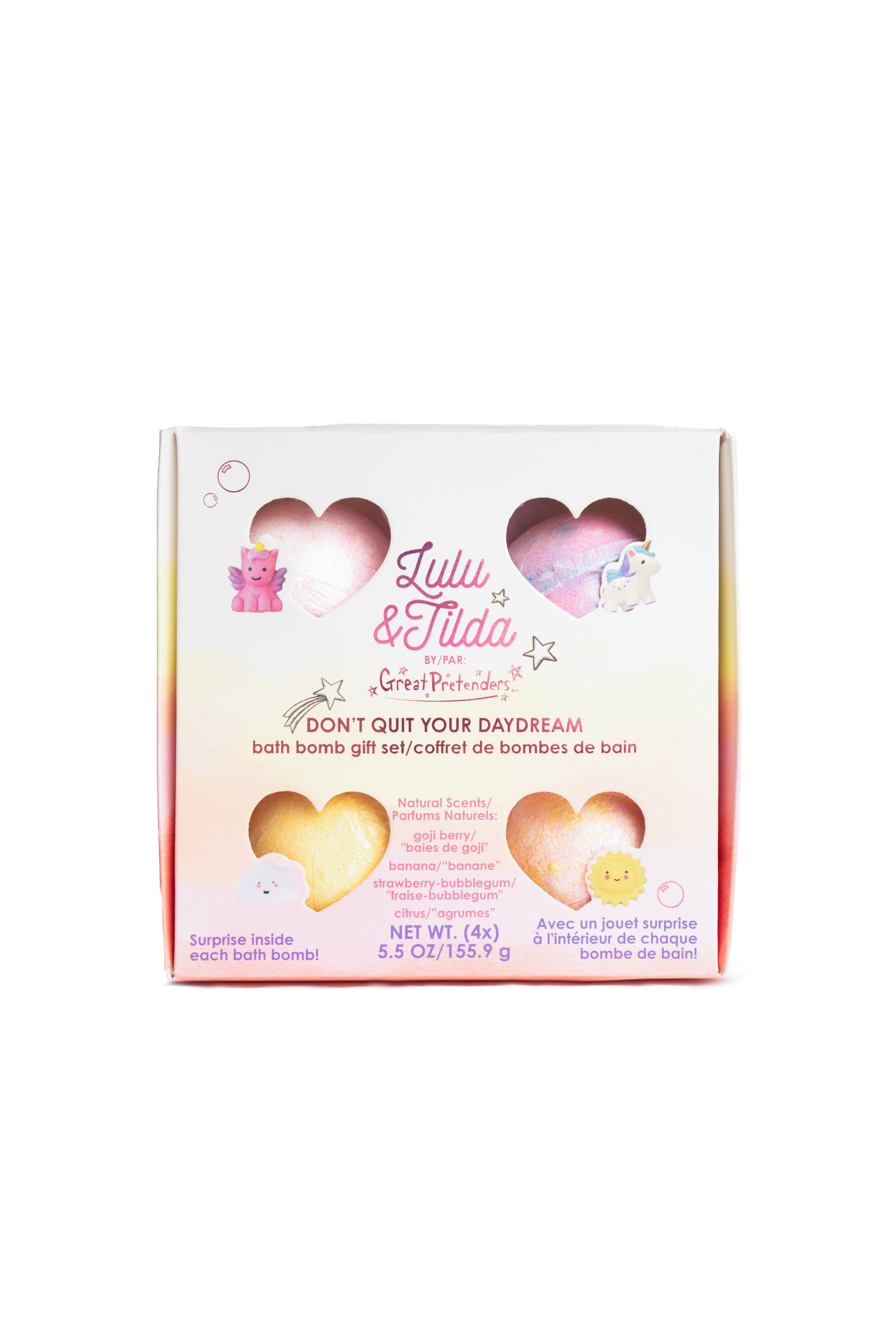 Don't Quit Your Day Dream Bath Bomb Box Set, with Surprise Squishie Inside