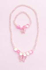 Boutique Holo Pink Crystal Necklace-Retail-Great Pretenders USA
