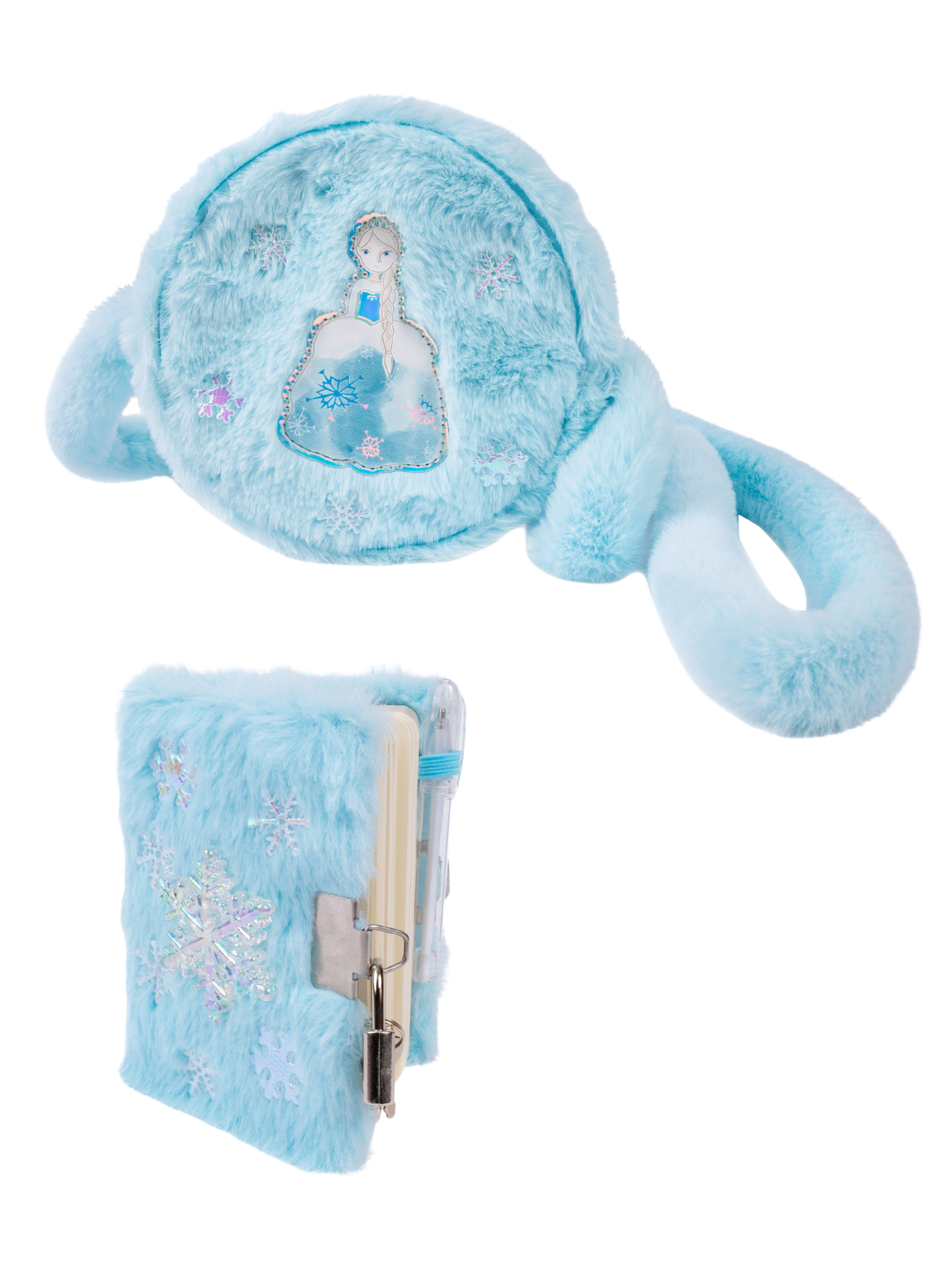 Sisters Forever Furry Purse and Journal 2pc Bundle