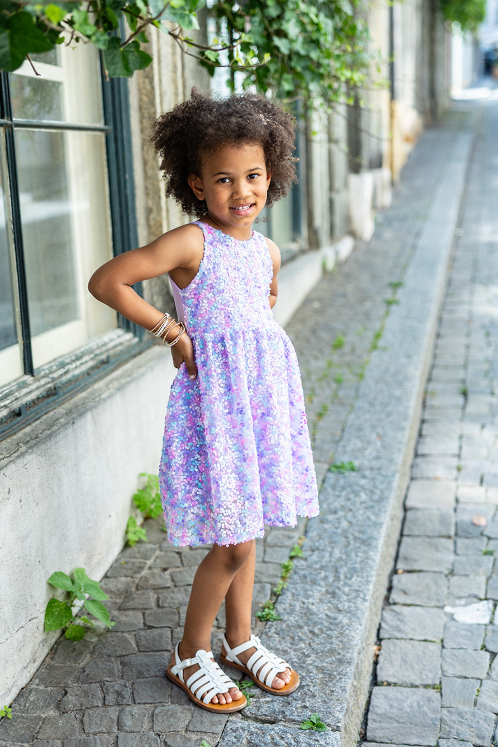 Purple Party Sequins Dress