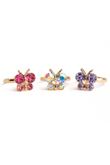 Boutique Butterfly Gem Rings