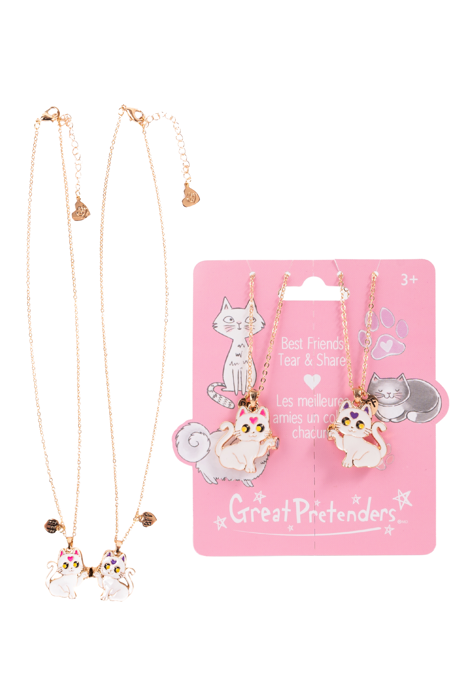 Smitten Kitten Tear & Share Necklaces, 2pc