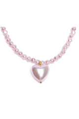 Pink Pearl Heart Necklace-Retail-Great Pretenders USA