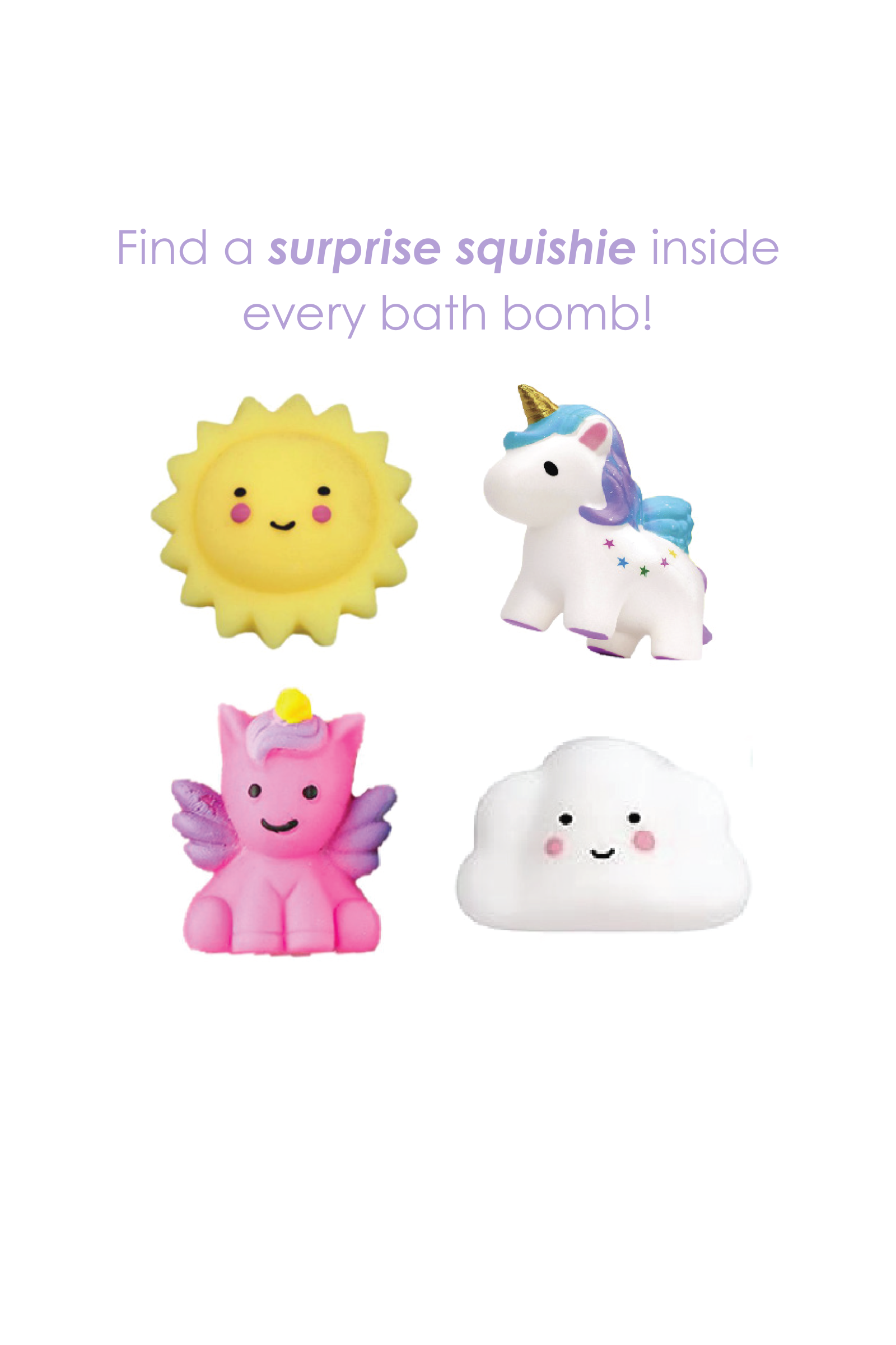 Don't Quit Your Day Dream Bath Bomb Box Set, with Surprise Squishie Inside