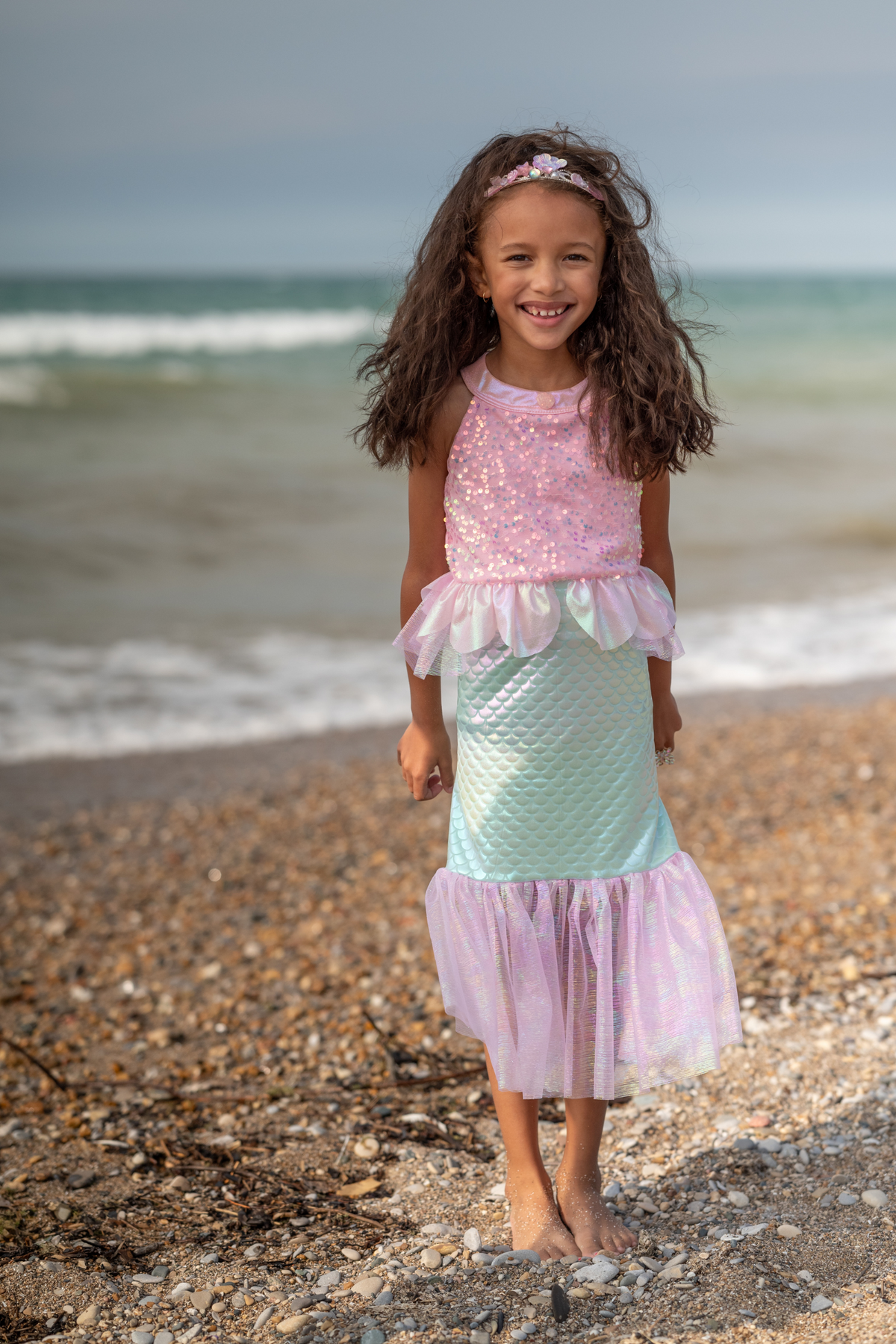 chinese dress ladies Misty Mermaid Dress Size 3-4 / Pink/Mint