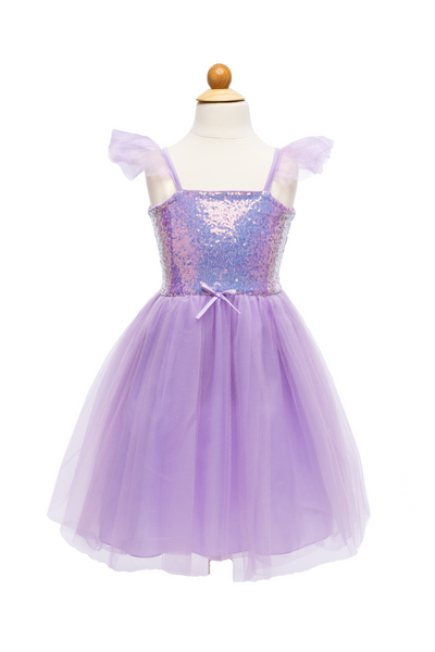 Robe de princesse lilas à sequins 4-6 ans - Great Pretenders