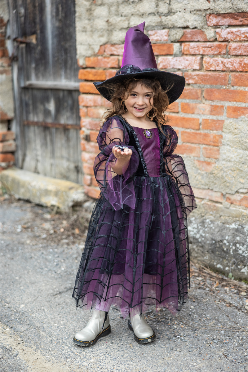 purple witch dress Deluxe Hooded Robe Plus Size Costume (Purple)