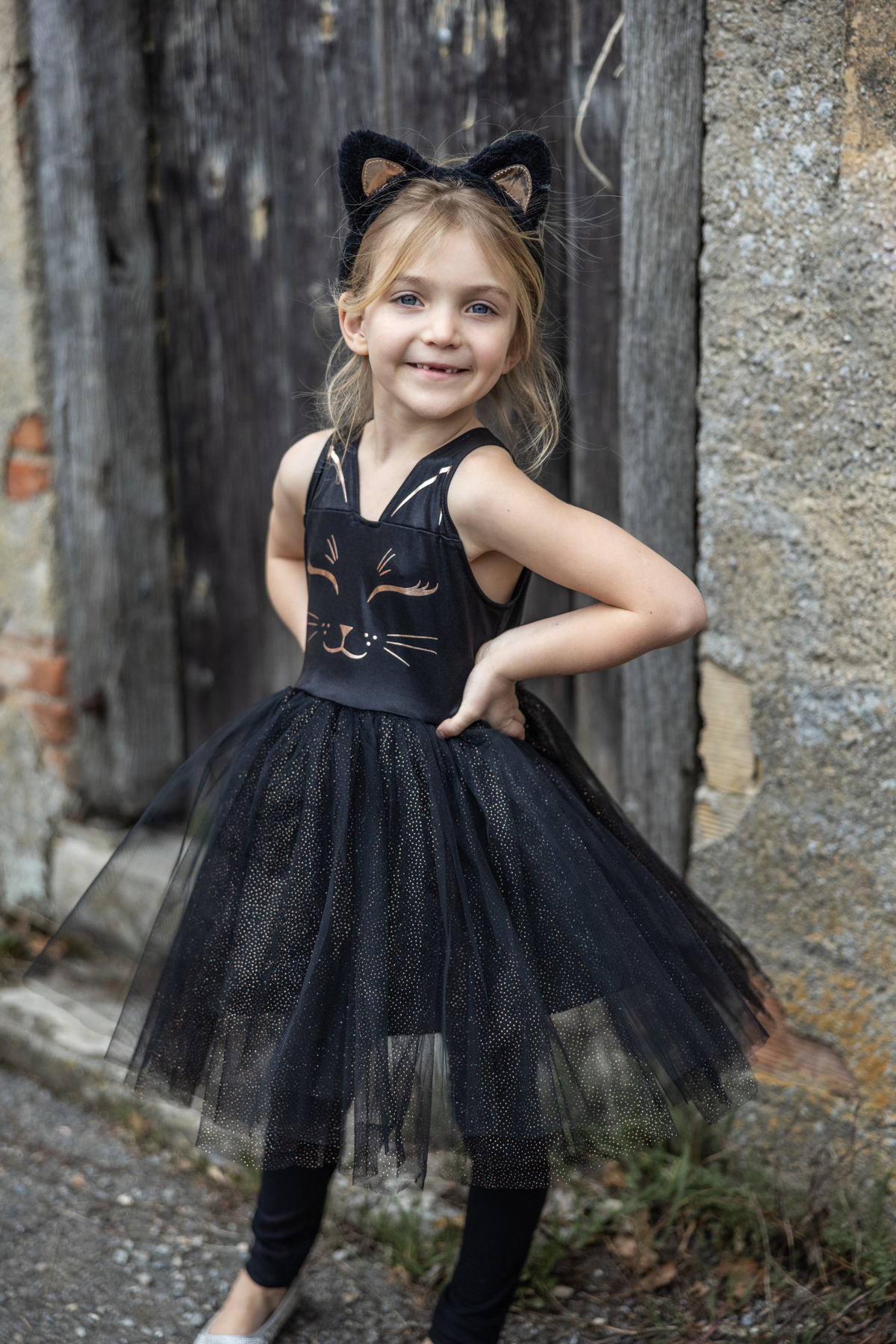 Black Cat Dress Headpiece Size 5-6
