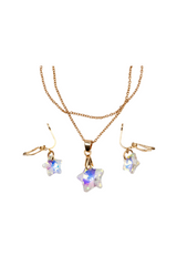Boutique Holographic Star Necklace, Earrings and Ring, 2pcs Assorted