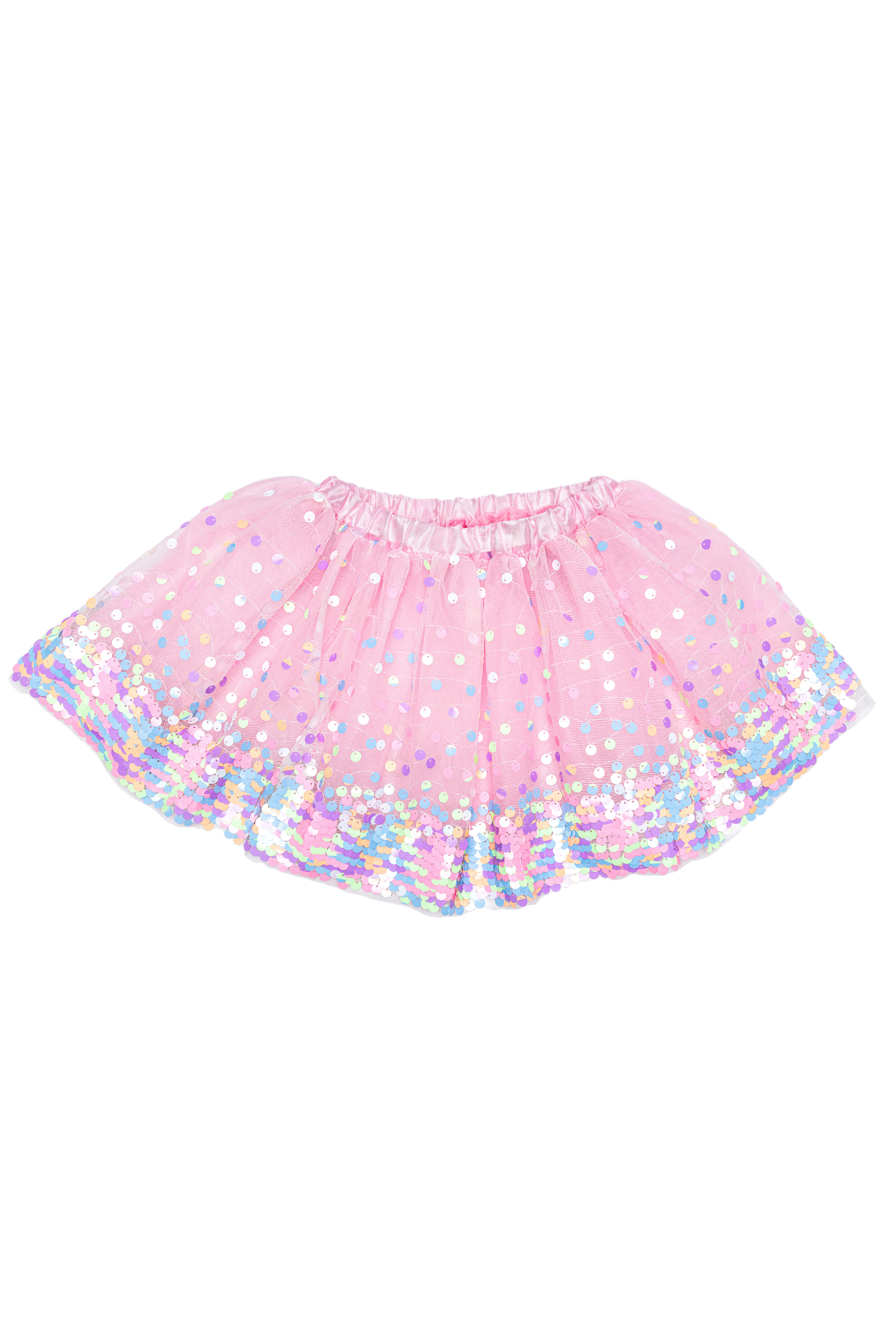 Neon Pink Party Fun Sequins Skirt