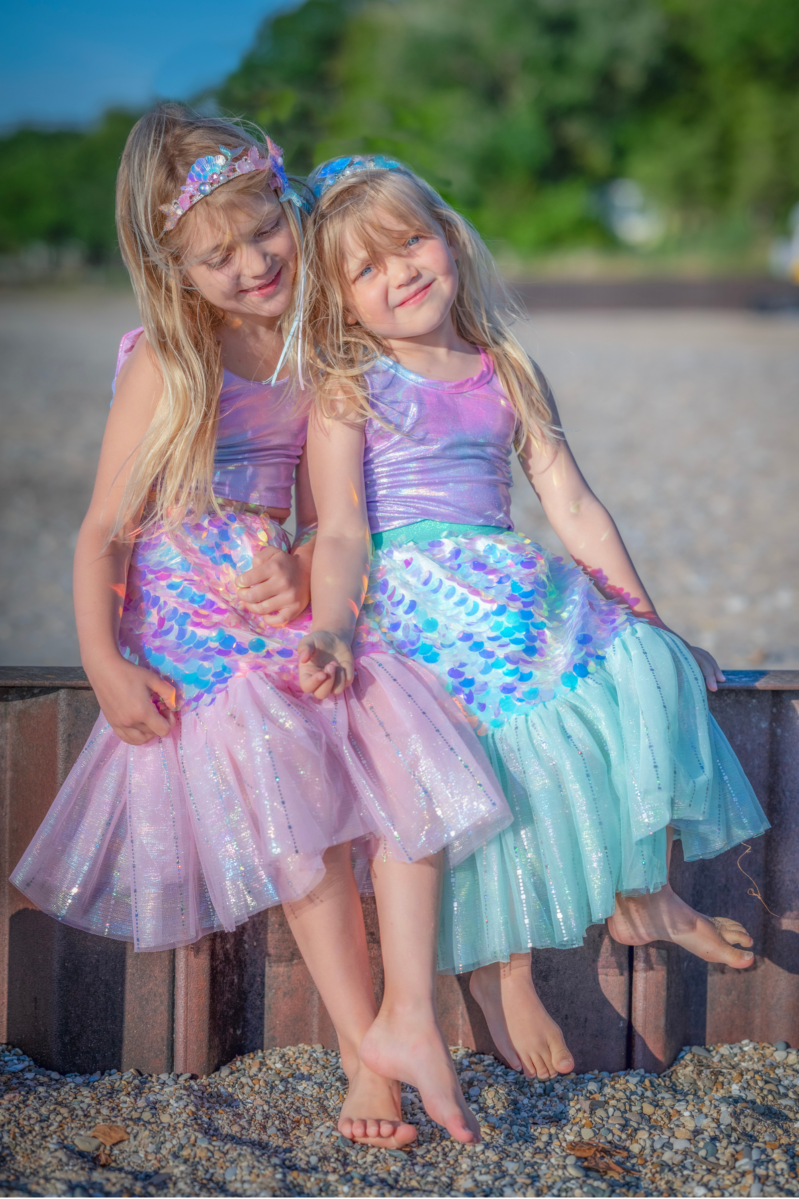 Bling Bling Mermaid Skirt & Hairclip Set