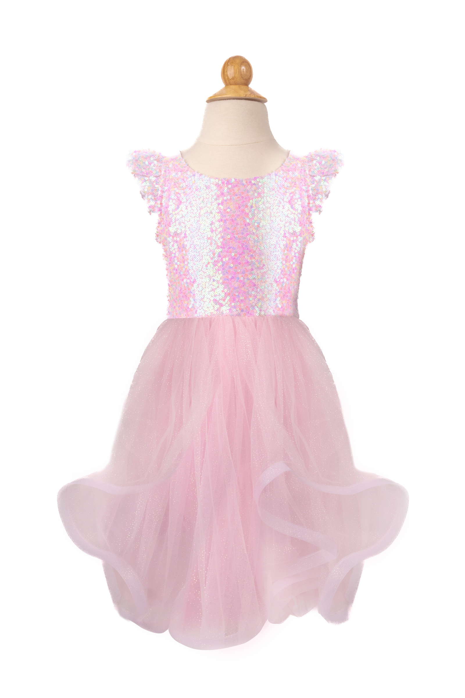 Pink Sequins Twirl Dress