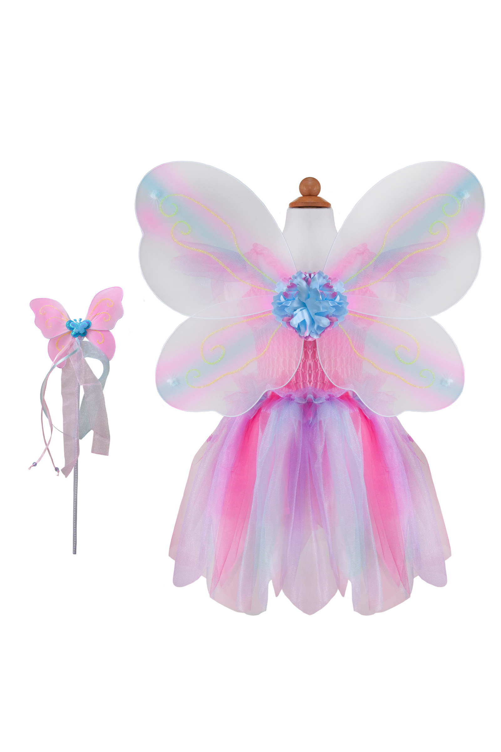 Butterfly Dress & Wings With Wand