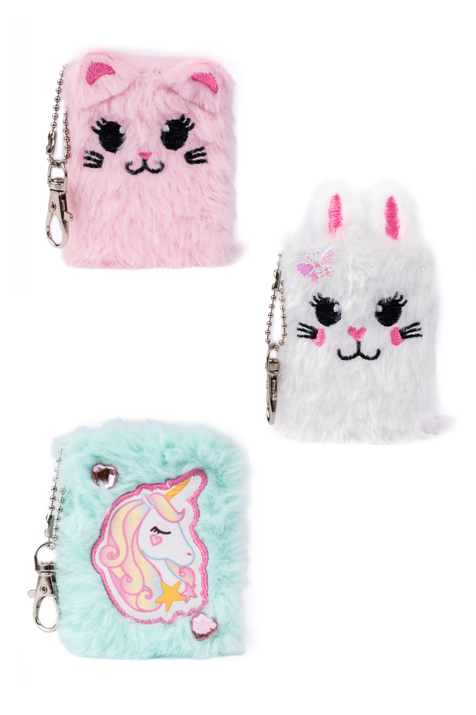 Mini Furry Friends Keychain Journals