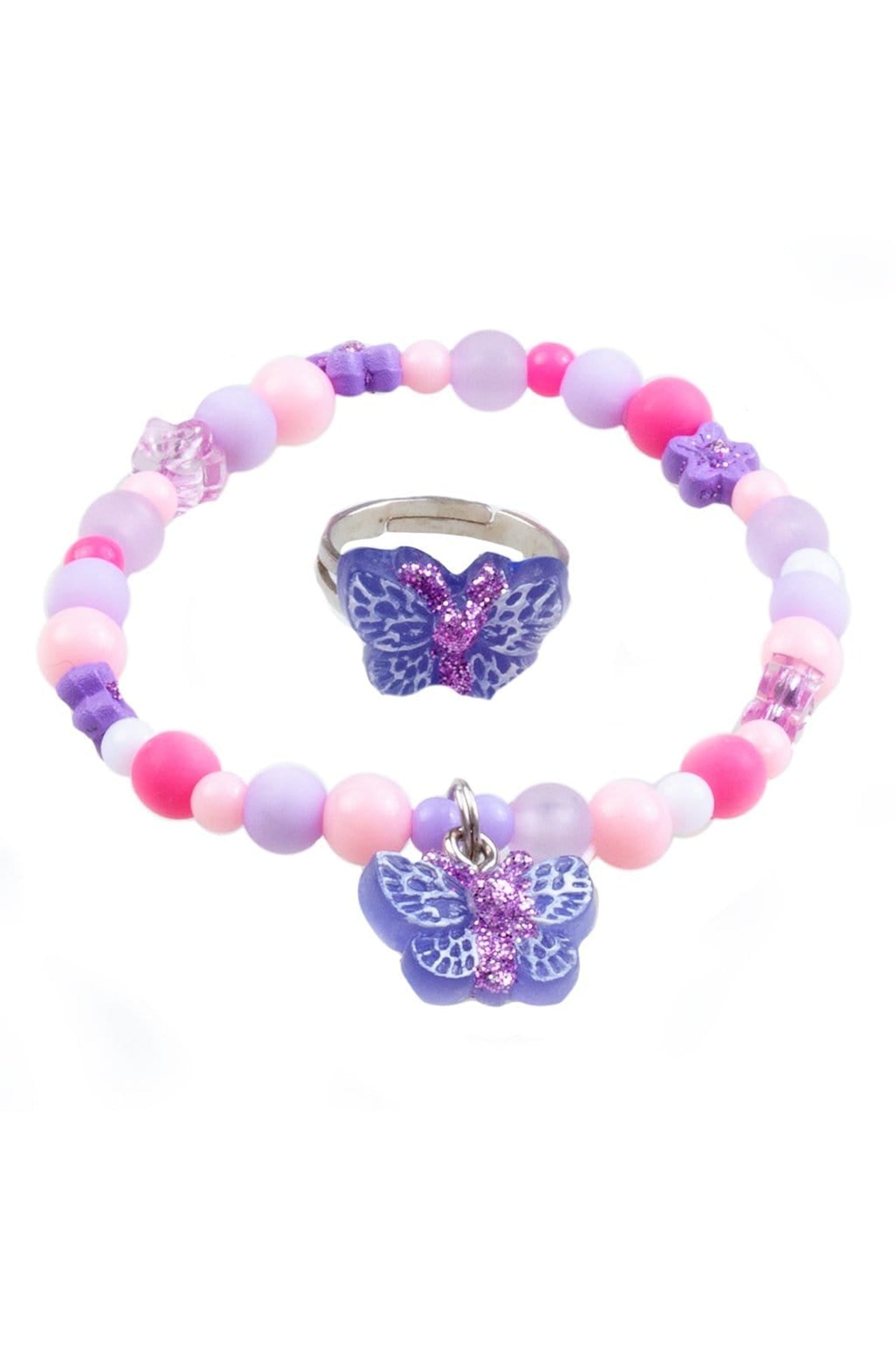 Butterfly Graffiti Pink Sparkle Charm Bracelet 3