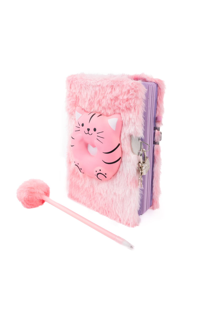 Furry Friends Squishy Journal, Cat 2pcs Assorted